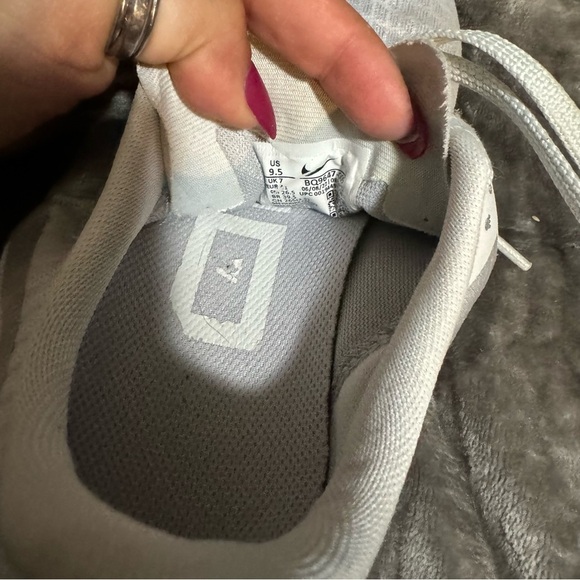 Nike Running White Gray Silver Zoom Shoes Pegasus - Picture 5 of 9